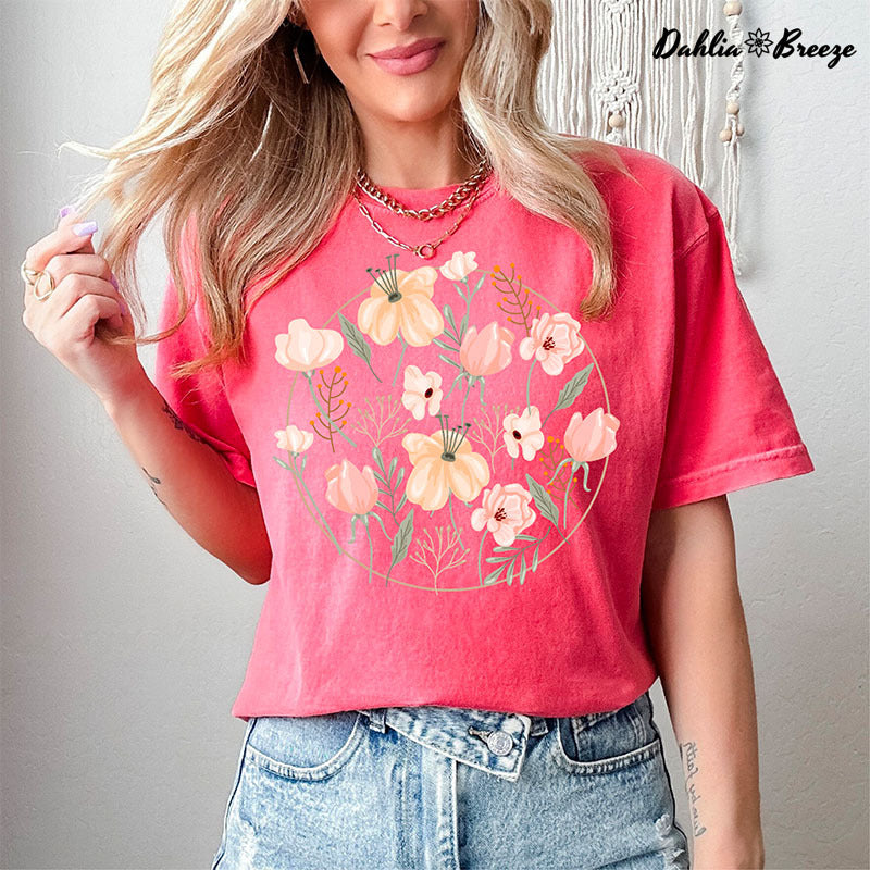 T-shirt amoureux des fleurs sauvages