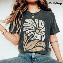 T-shirt vintage fleuri bohème
