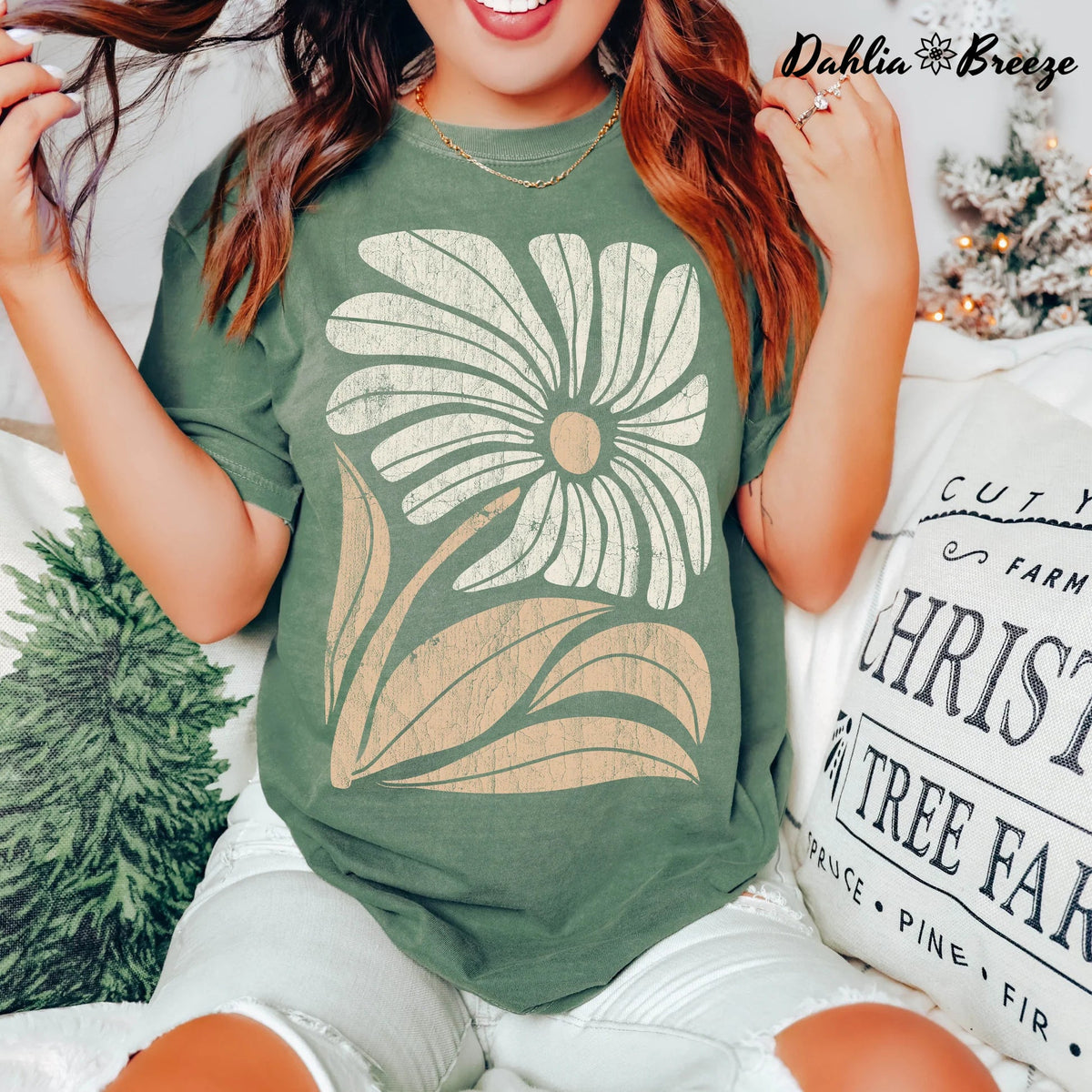 T-shirt vintage fleuri bohème