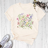 T-shirt amoureux de la nature de fleurs sauvages