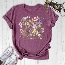 T-shirt amoureux de la nature de fleurs sauvages