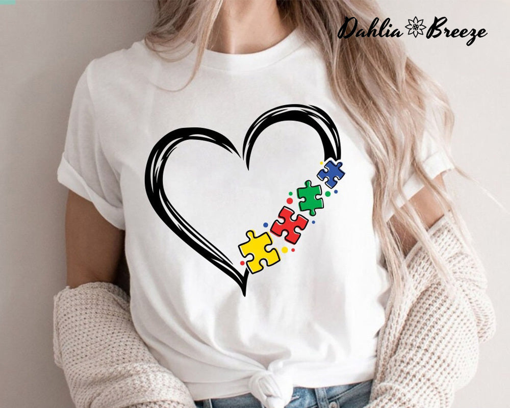 Autism Awareness Autism Heart T-shirt