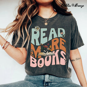 Lire plus de livres T-shirt de lecture drôle
