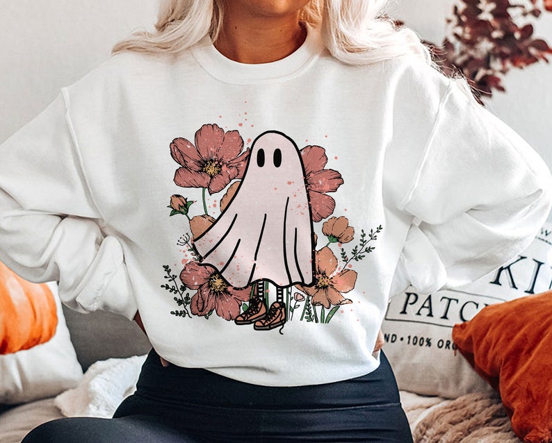 Vintage Florales Geister-Sweatshirt