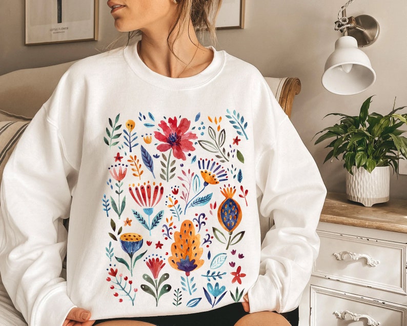 Wildblumen-Sweatshirt