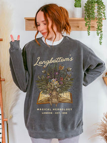 Sweat-shirt vintage Crewneck Dark Botanical Mandrake