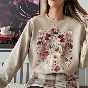 Boho Blumen Natur Sweatshirt