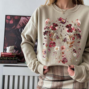 Boho Blumen Natur Sweatshirt