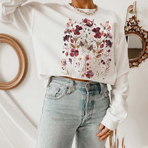 Boho Blumen Natur Sweatshirt