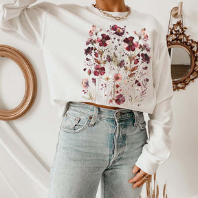 Boho Blumen Natur Sweatshirt