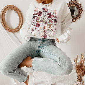 Boho Blumen Natur Sweatshirt