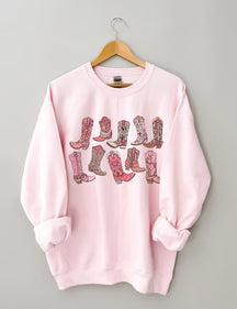Sweat-shirt bottes de cow-girl