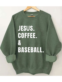 Sweat-shirt de baseball Jésus Café