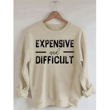 PeachBruh Langarm-Sweatshirt mit teurem und schwierigem Aufdruck