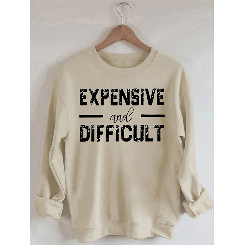 PeachBruh Langarm-Sweatshirt mit teurem und schwierigem Aufdruck