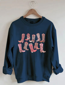 Sweat-shirt bottes de cow-girl