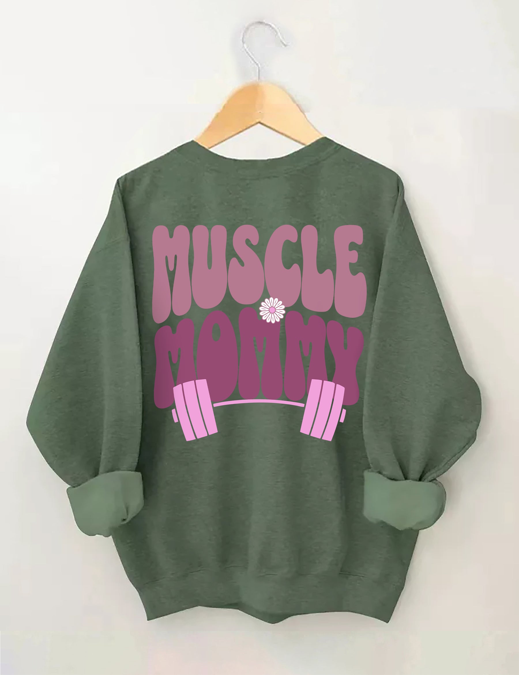 Sweat-shirt de couverture de pompe de maman musculaire