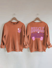 Sweat-shirt de couverture de pompe de maman musculaire