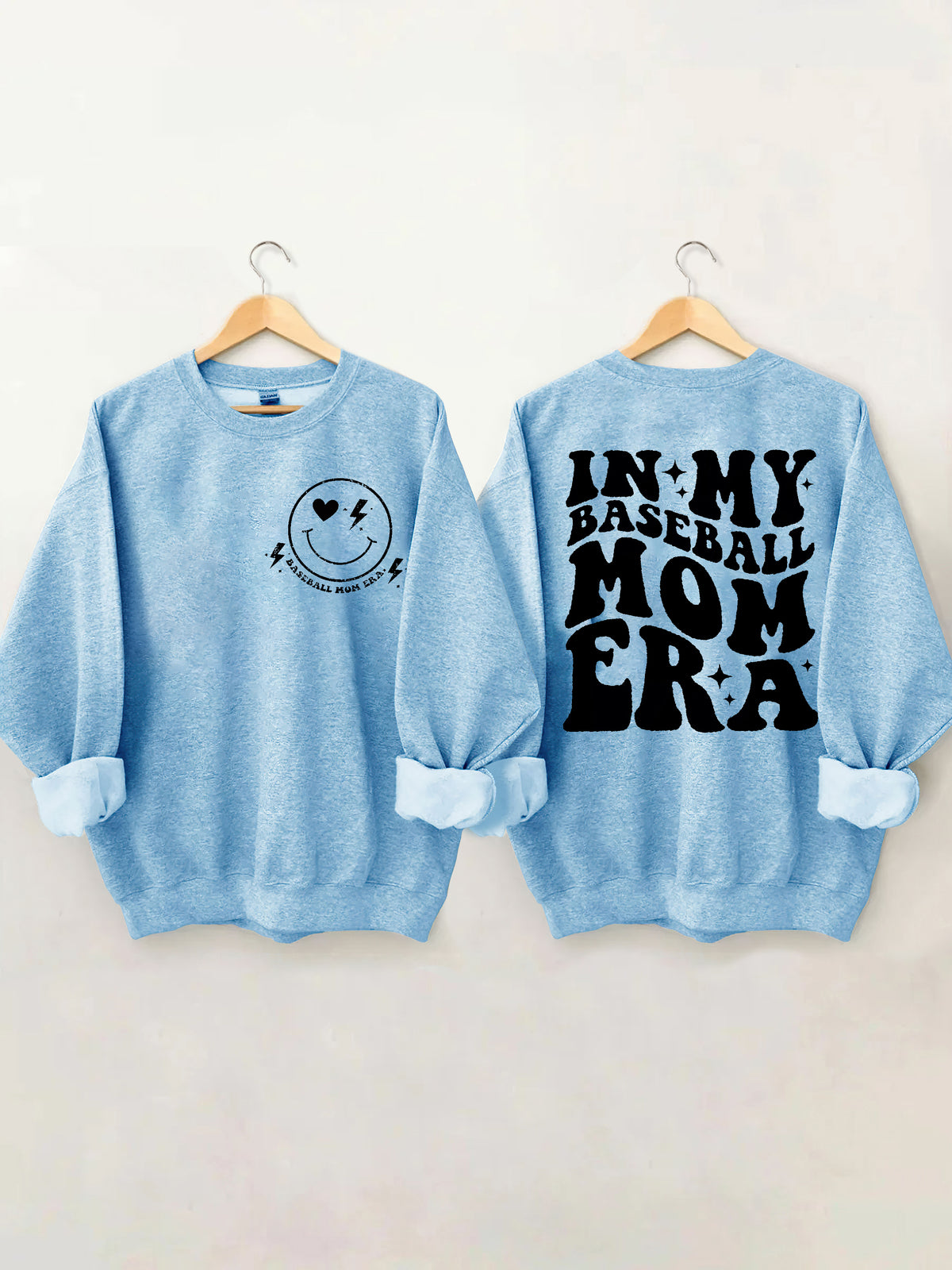 Sweat-shirt Dans mon époque de maman de baseball