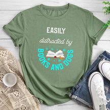 T-shirt col rond amateur de livres