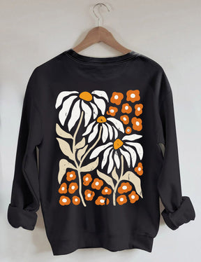 Cultivez des pensées positives Sweat-shirt Vintage Wildflowers