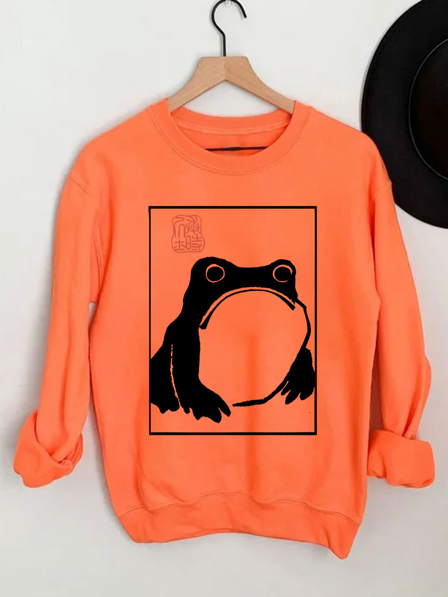 Unbeeindrucktes Frosch-Sweatshirt 