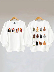 Sweat-shirt Love Chickens 