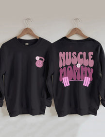 Sweat-shirt de couverture de pompe de maman musculaire