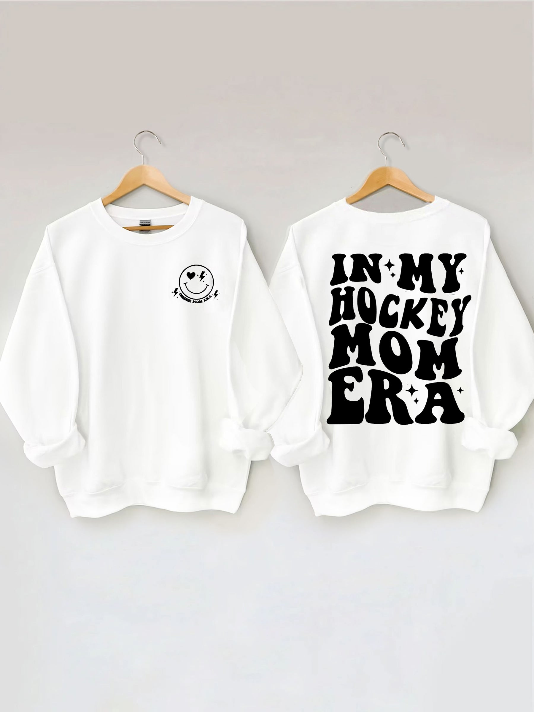Sweat-shirt Dans mon époque de maman de hockey