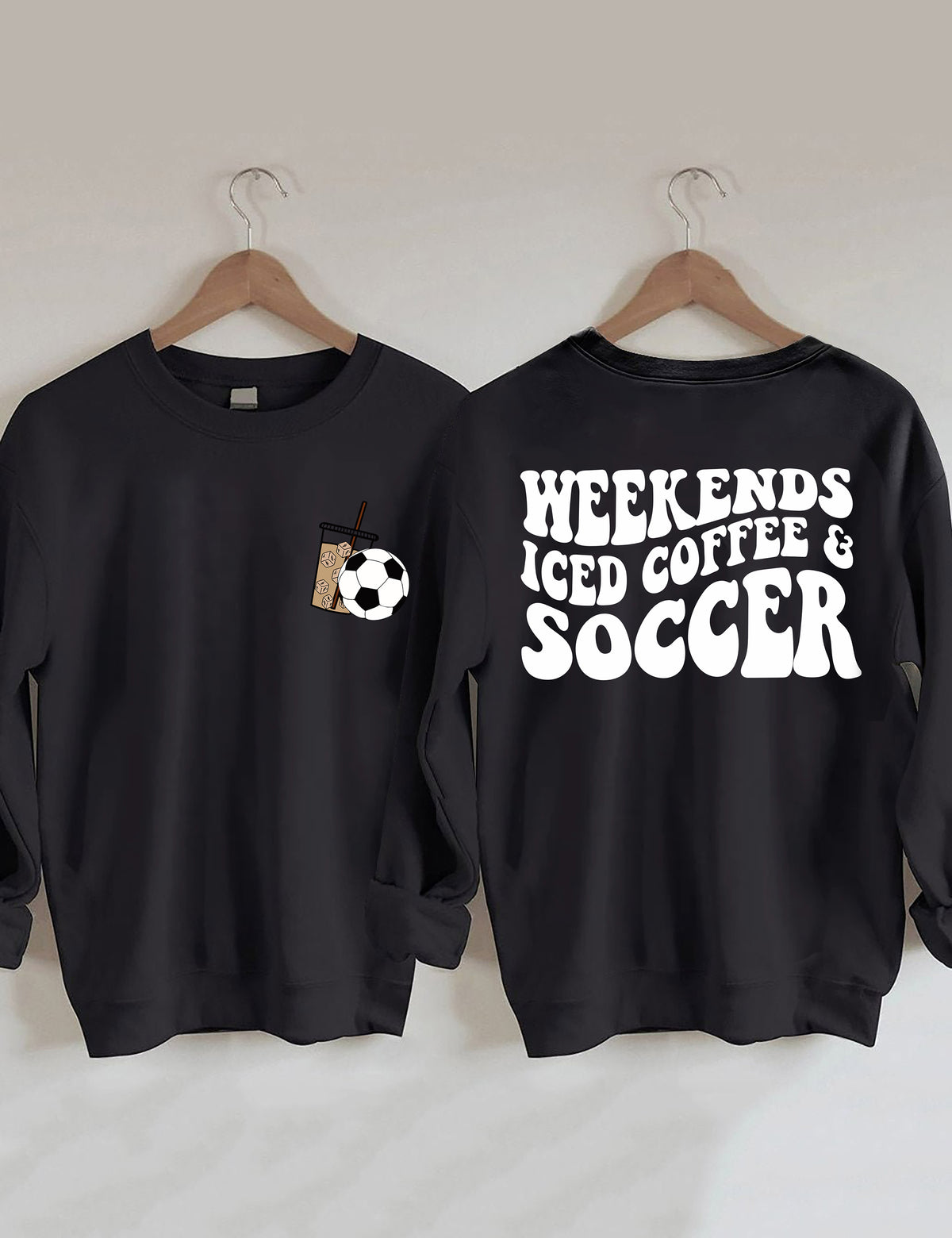 Sweat-shirt de football au café glacé du week-end