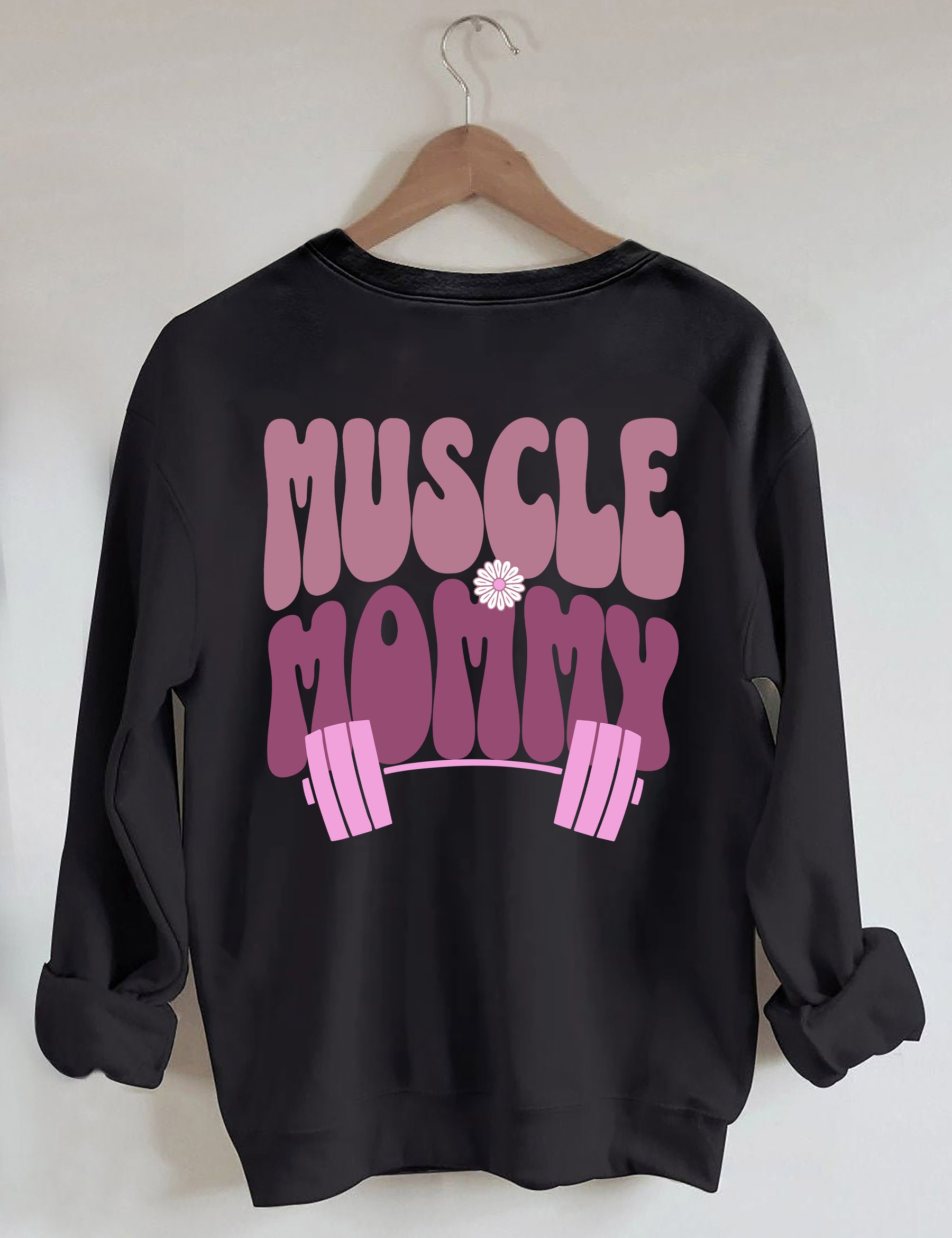Sweat-shirt de couverture de pompe de maman musculaire