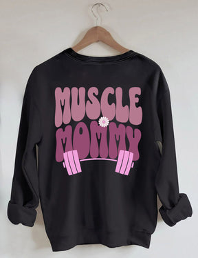 Sweat-shirt de couverture de pompe de maman musculaire