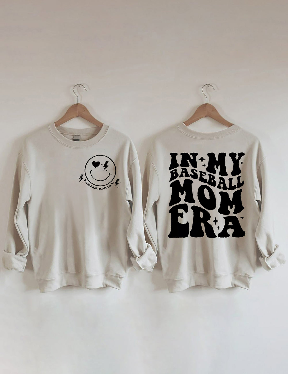 Sweat-shirt Dans mon époque de maman de baseball