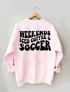 Sweat-shirt de football au café glacé du week-end