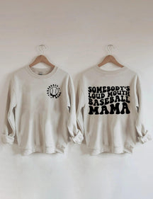 Sweat-shirt maman de baseball à gueule bruyante de quelqu'un