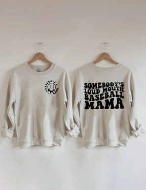 Sweat-shirt maman de baseball à gueule bruyante de quelqu'un