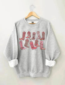 Sweat-shirt bottes de cow-girl