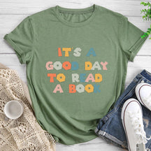 T-shirt à col rond C'est une bonne journée pour lire un livre