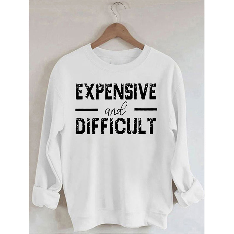 PeachBruh Langarm-Sweatshirt mit teurem und schwierigem Aufdruck