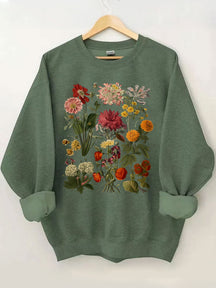 Sweat-shirt à fleurs vintage Cottagecore