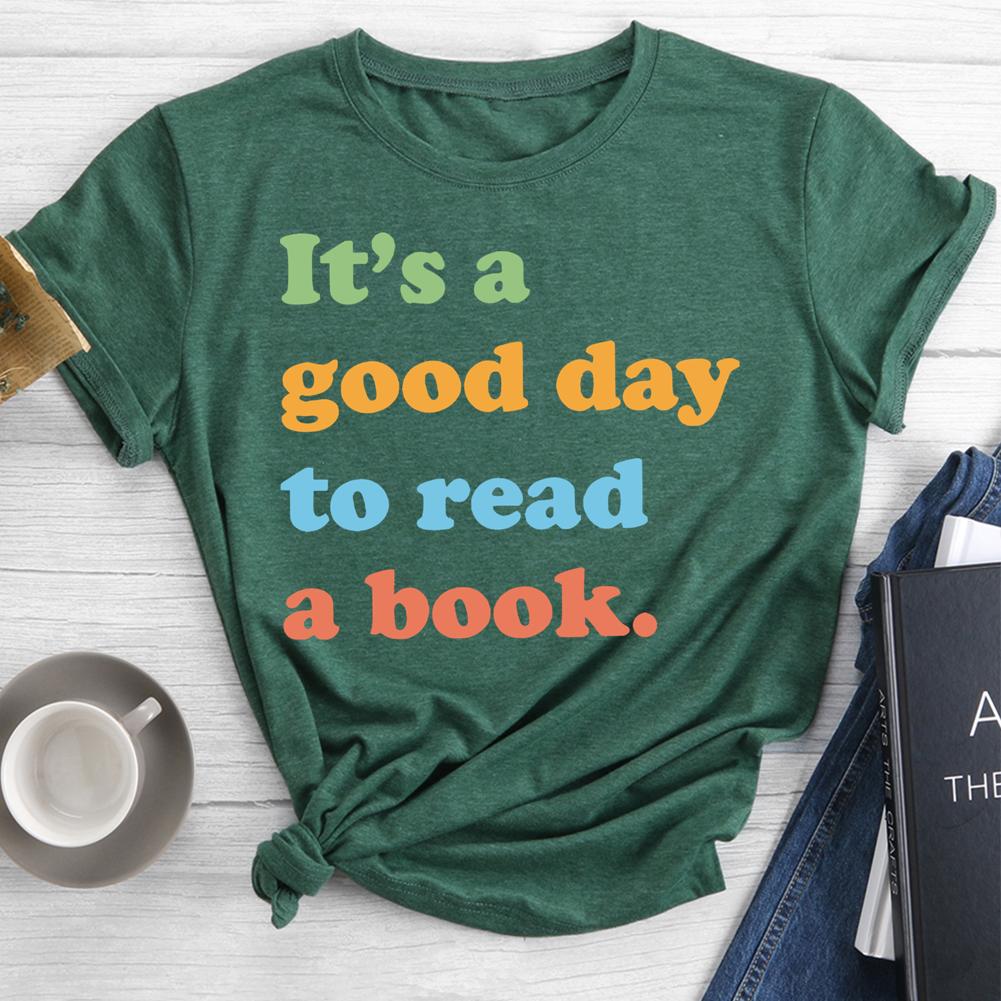 T-shirt col rond C'est une bonne journée pour lire un livre