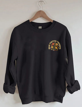 Cultivez des pensées positives Sweat-shirt Vintage Wildflowers