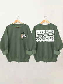Sweat-shirt de football au café glacé du week-end