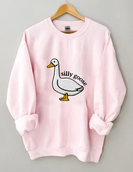 Sweatshirt mit Silly Goose-Print 
