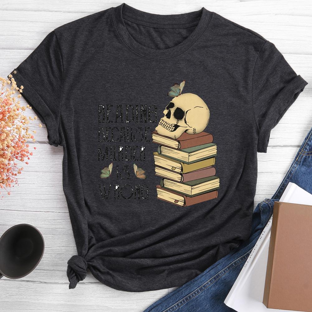 T-shirt col rond amateur de livres