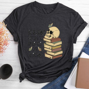 T-shirt col rond amateur de livres