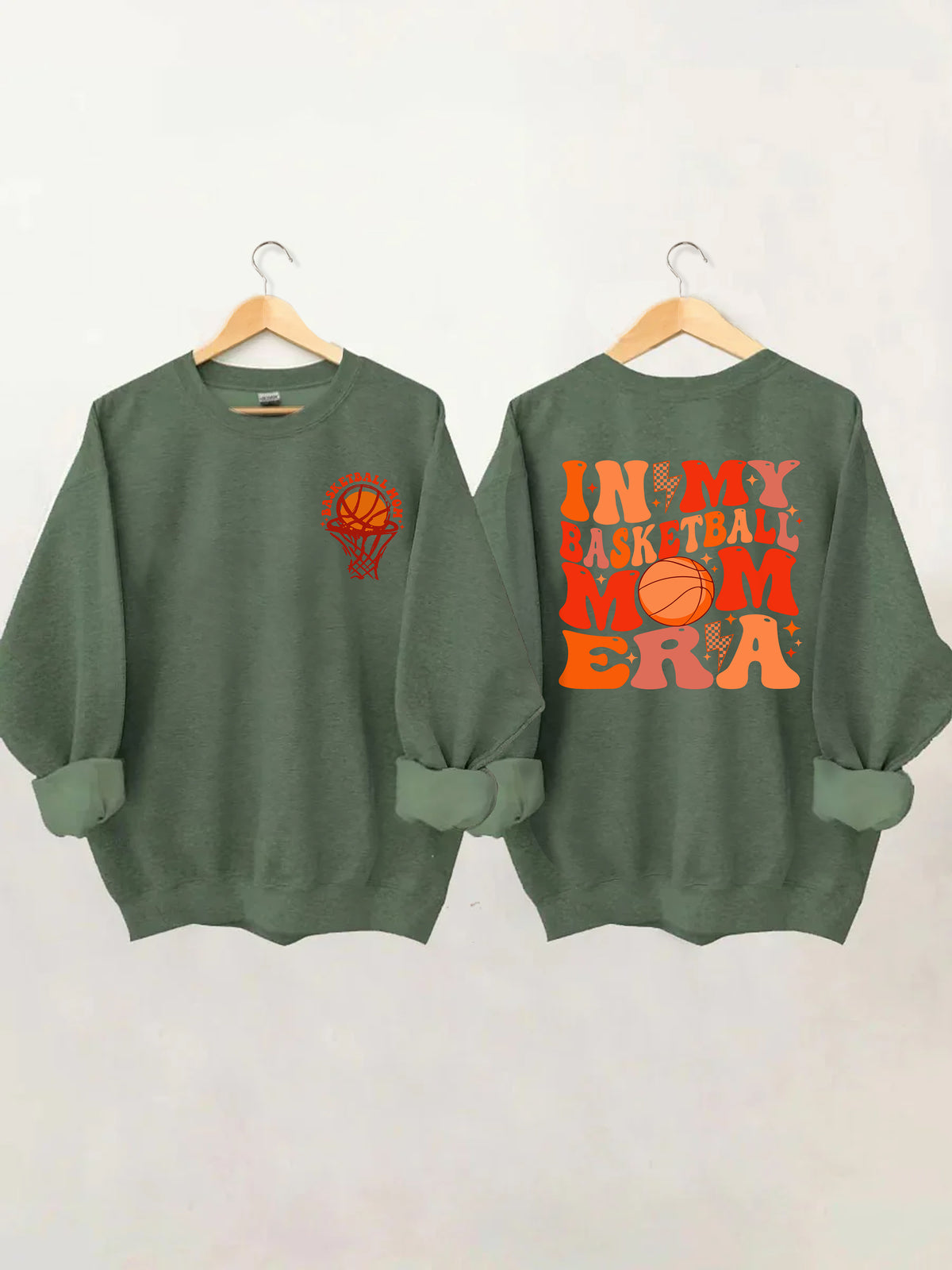 Sweat-shirt Dans mon ère de maman de basket-ball
