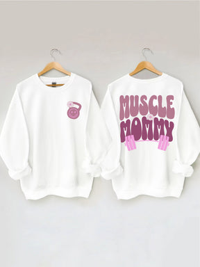 Sweat-shirt de couverture de pompe de maman musculaire