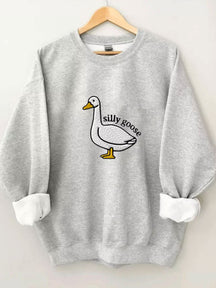 Sweatshirt mit Silly Goose-Print 