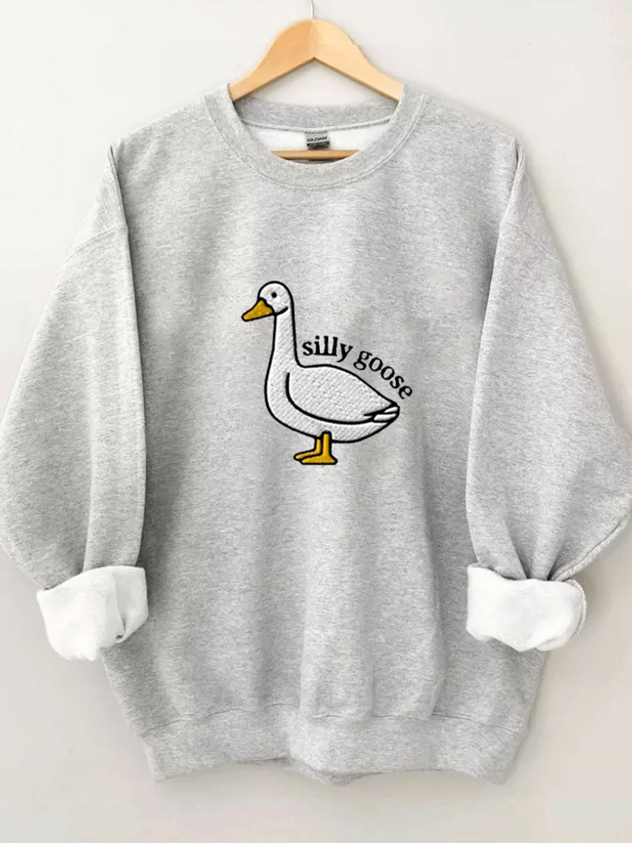 Sweatshirt mit Silly Goose-Print 